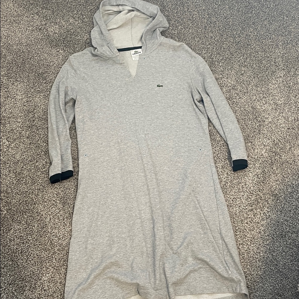 Lacoste Light Gray Hooded Dress
